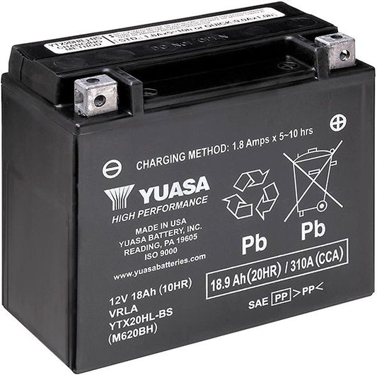 Batteria moto Yuasa YTX20HL-BS - Senza manutenzione - 12 V 18 Ah - Dimensioni: 175 x 87 x 155 mm
