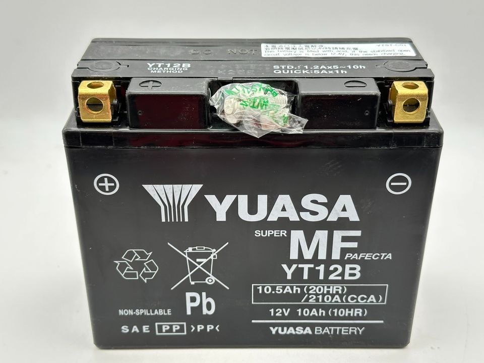 Batteria moto AGM Yuasa SLA YT12B pronta all'uso - Dimensioni: 15 x 6,9 x 13 cm per DUCATI M IE/ M IE Dark2 900
