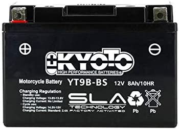 Batteria moto Kyoto SLA YT9B-BS AGM - Senza manutenzione - 12 V 8 Ah - Dimensioni: 150 x 70 x 105 mm compatibile con Yamaha YP MAJESTY 400 2003-2010
