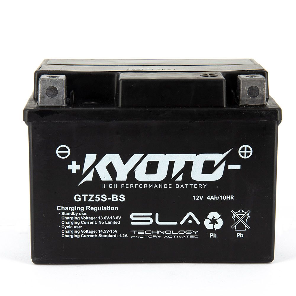 Batteria moto Kyoto SLA GTZ5S-BS (YTZ5S) AGM - Senza manutenzione - 12 V 4 Ah - Dimensioni: 113 x 70 x 85 mm