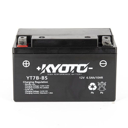 Batteria moto Kyoto SLA YT7B-BS AGM - Senza manutenzione - 12 V 6.5 Ah - Dimensioni: 150 x 65 x 92 mm compatibile con YAMAHA Xenter 125 2012