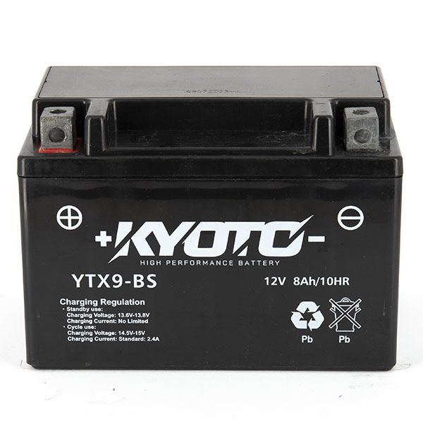 Batteria moto Kyoto SLA GTX9-BS (YTX9-BS) AGM - Senza manutenzione - 12 V 8 Ah - Dimensioni: 150 x 87 x 105 mm compatibile con Kymco MXER/Euro 2 125 2002-2004
