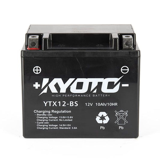 Batteria moto Kyoto SLA GTX12-BS (YTX12-BS) AGM - Senza manutenzione - 12 V 10 Ah - Dimensioni: 150 x 87 x 131 mm compatibile con Aprilia Atlantic Sprint 500 2005-2007