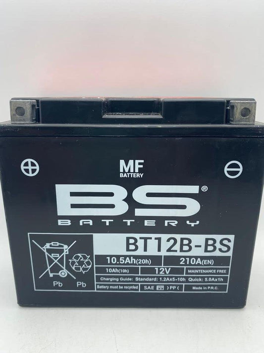Batteria moto BS BT12B-BS (YT12B-BS) - Senza manutenzione - 12 V 10 Ah - Dimensioni: 150 x 69 x 130 mm