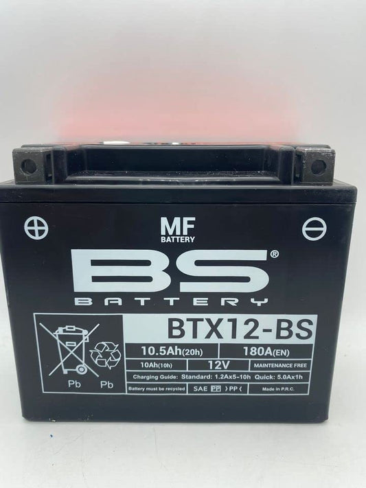 Batteria moto BS BTX12-BS (YTX12-BS) - Senza manutenzione - 12 V 10 Ah - Dimensioni: 150 x 87 x 130 mm