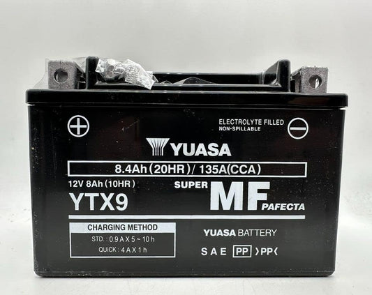 Batteria moto Yuasa SLA YTX9 pronta all'uso - Dimensioni: 15 x 8,7 x 10,5 cm per YAMAHA SZR660 660 1996-