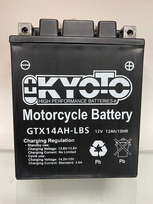 Batteria moto Kyoto GTX14AHL-BS (YTX14AHL-BS) - Senza manutenzione - 12 V 12 Ah - Dimensioni: 134 x 89 x 166 mm compatibile con Triumph Masterblaster 956 1996-1997