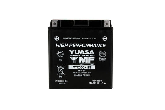 Batteria moto Yuasa YTX20CH-BS - Senza manutenzione - 12 V 18 Ah - Dimensioni: 150 x 87 x 161 mm compatibile con MORINI Sport 1200