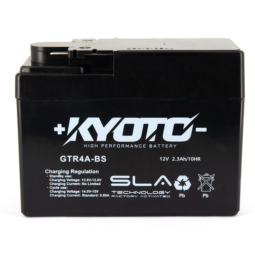 Batteria moto Kyoto SLA GTR4A-BS (YTR4A-BS) AGM - Senza manutenzione - 12 V 2.3 Ah - Dimensioni: 113 x 48 x 85 mm compatibile con HONDA Z50J 50 1992