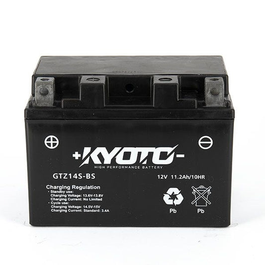 Batteria moto Kyoto SLA GTZ14S-BS (YTZ14S) AGM - Senza manutenzione - 12 V 11.2 Ah - Dimensioni: 150 x 87 x 110 mm compatibile con HONDA DN-01 680 2010