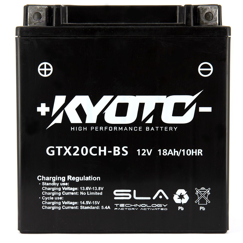 Batteria moto Kyoto SLA GTX20CH-BS (YTX20CH-BS) AGM - Senza manutenzione - 12 V 18 Ah - Dimensioni: 150 x 87 x 161 mm compatibile con MORINI Corsaro Avio 1200