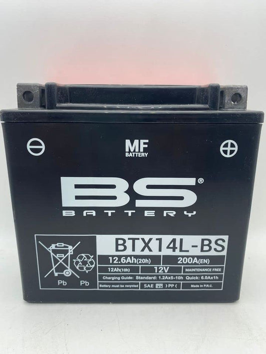Batteria moto BS BTX14L-BS (YTX14L-BS) - Senza manutenzione - 12 V 12 Ah - Dimensioni: 150 x 87 x 145 mm compatibile con HARLEY-DAVIDSON Seventy-Two (Sportster) 1202 2012