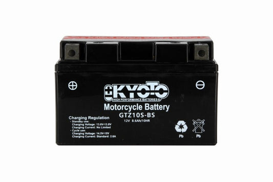 Batteria moto Kyoto GTZ10S-BS (YTZ10S) - Senza manutenzione - 12 V 8.6 Ah - Dimensioni: 150 x 87 x 93 mm compatibile con KTM LC4 640 2003-2005