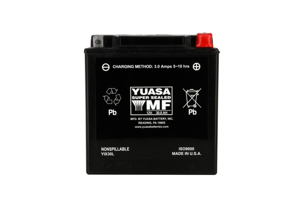 Batteria moto Yuasa YIX30L - Senza manutenzione - 12 V 30 Ah - Dimensioni: 166 x 126 x 175 mm compatibile con PIAGGIO APE CAR, MP, MPR, P602