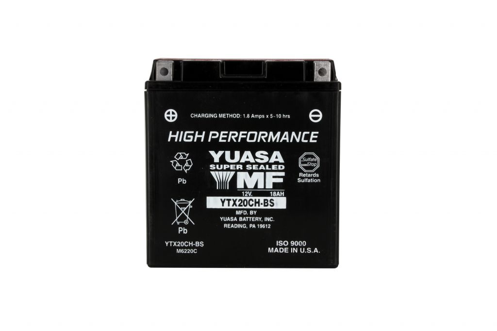 Batteria moto Yuasa YTX20CH-BS - Senza manutenzione - 12 V 18 Ah - Dimensioni: 150 x 87 x 161 mm compatibile con MOTO GUZZI Griso 1200 2008-2010