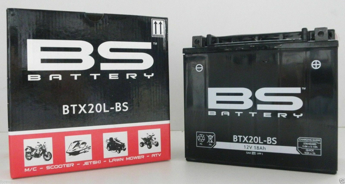 Batteria moto BS BTX20L-BS (YTX20L-BS) - Senza manutenzione - 12 V 18 Ah - Dimensioni: 175 x 87 x 155 mm compatibile con KAWASAKI JH 1200-A,B Ultra 150 1200 1999-2005