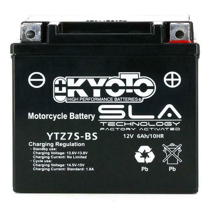 Batteria moto Kyoto SLA YTZ7S-BS (YTZ7S) AGM - Senza manutenzione - 12 V 6 Ah - Dimensioni: 114 x 70 x 105 mm compatibile con YAMAHA TTR230E 230 2006-2007